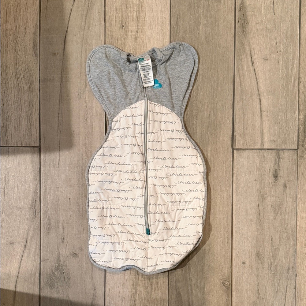 Gray and White Baby Swaddle
